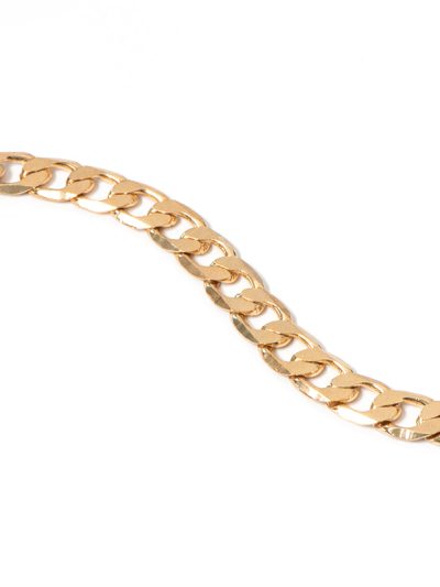 Bracelet grosses mailles ovales plates plaqué or 14K Zara 1 Kara Bijoux
