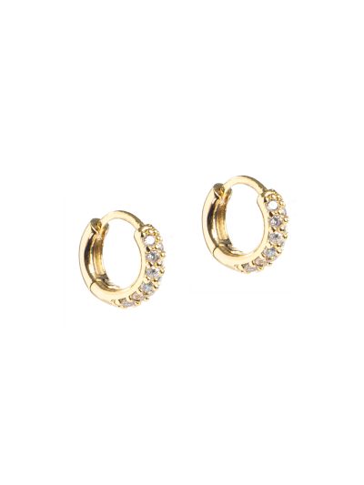 Boucles d'oreilles petits anneaux de cristaux Blanche 10 Collection de Noël Kara Bijoux