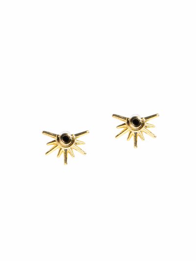 Boucles d'oreilles demi-soleil avec cristaux Blanche 8 Collection de Noël 2022 Kara Bijoux-2